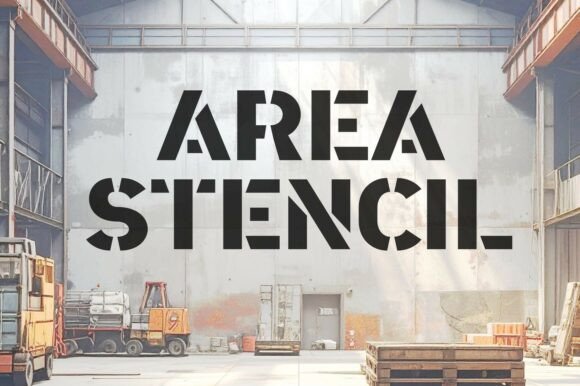 Area Stencil: A Bold Display Font for Modern Branding