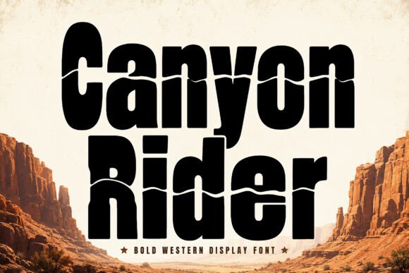 Canyon Rider: A Bold Western Display Font for Authentic Branding