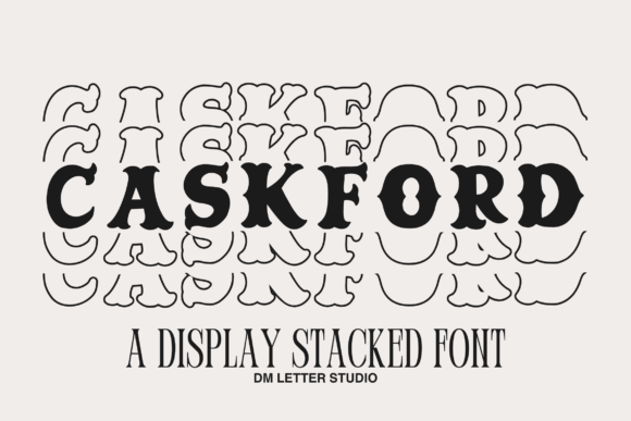 Caskford Stacked: A Vintage Display Typeface for Bold Digital Branding