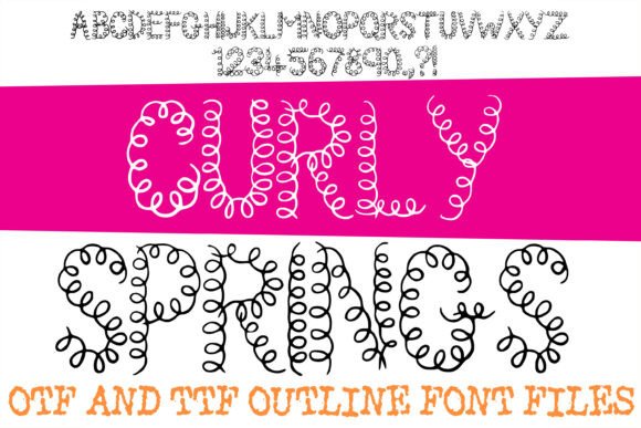 Curly Springs Font: A Whimsical Display Typeface for Makers