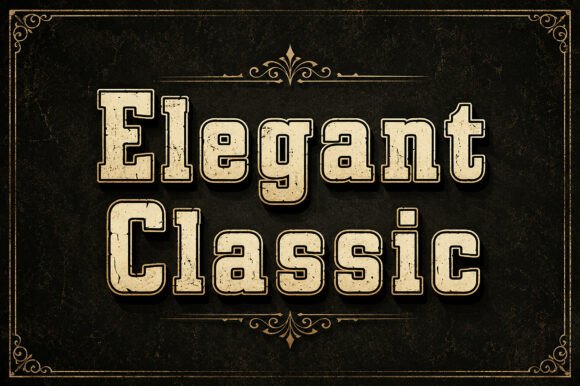 Elegant Classic: The Bold Vintage Typeface That Transforms Campaigns