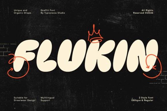 Flukin: A Playful Display Font for Bold Editorial Design