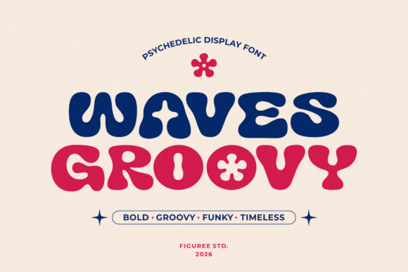 Groovy Waves: A Retro Display Font for Bold Editorial Design