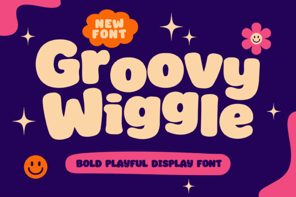 Groovy Wiggle: A Bold Playful Display Font for Retro Branding