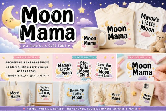 Moon Mama: The Whimsical Display Font for Bold Branding